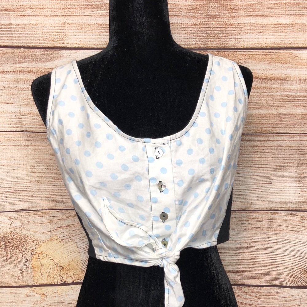 LF Furst of a Kind Vintage Button Down Crop Top